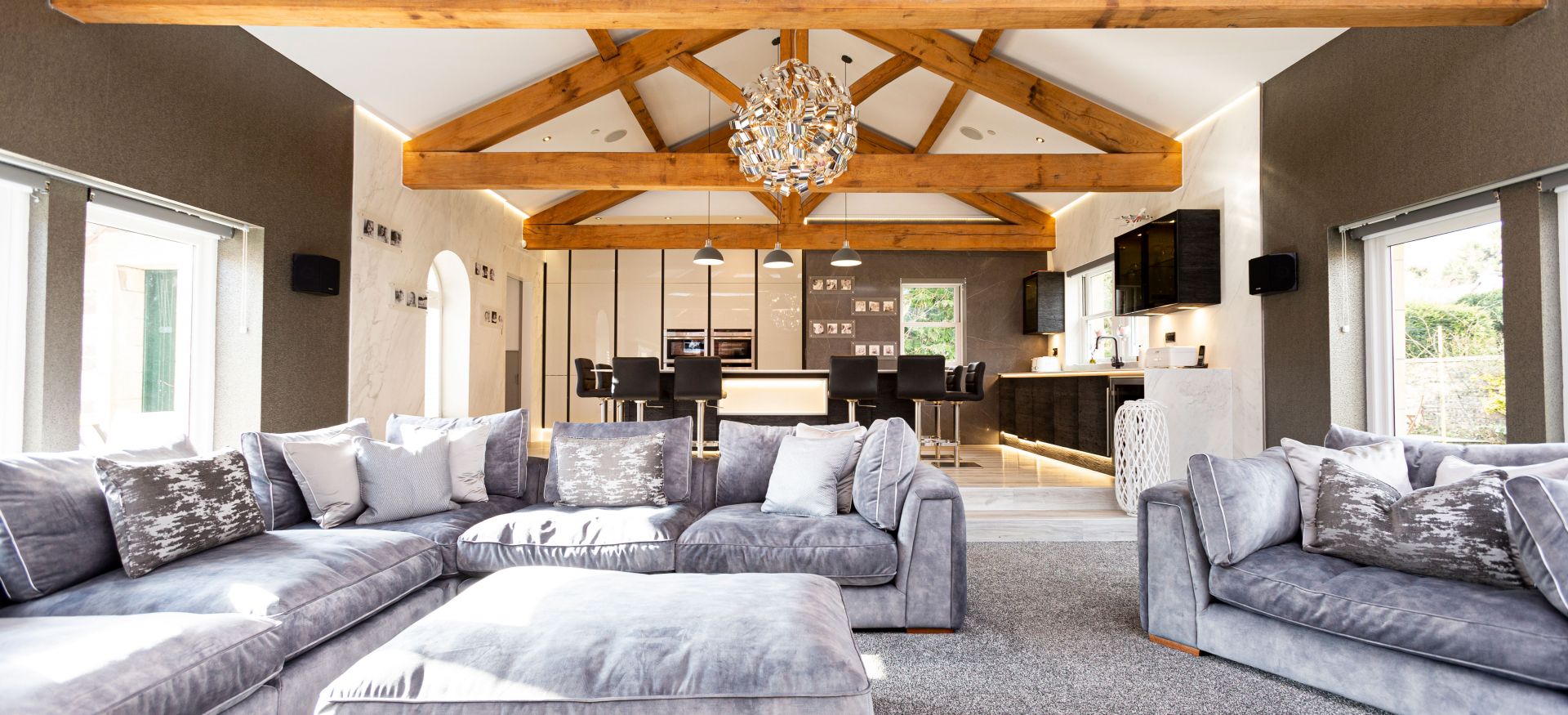 Old meets new in an open-plan setting