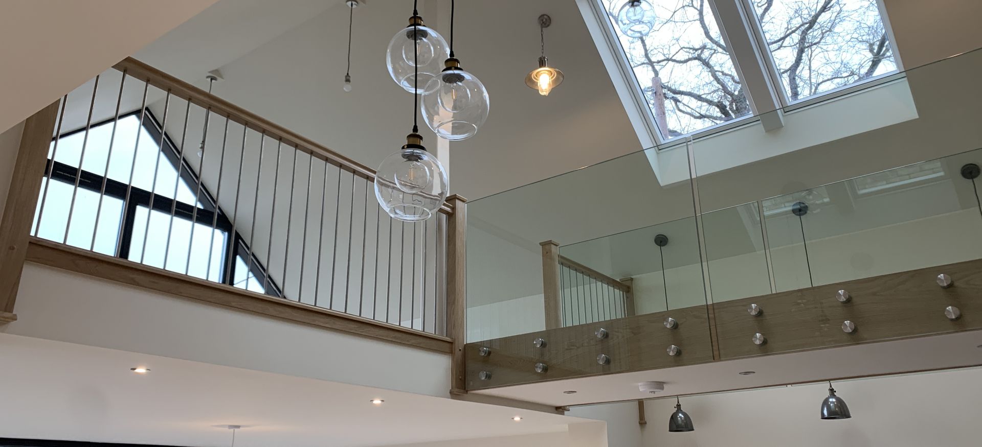 Velux provides plenty of light, with aluminium doors and windows from Internorm. 